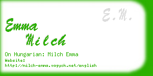emma milch business card